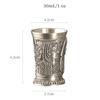 3pcs/lot Egypt Myth Retro Copper Cup Shot Glasses 3D Relief Wine Liquor Spirits Cleopatra Rameses Rah Silvery Antique Glasses