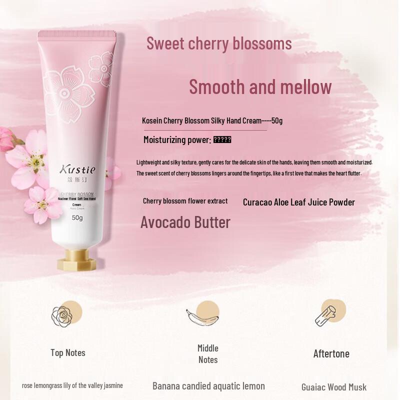 Kustie Cherry Blossom & Rose Hand Cream Set