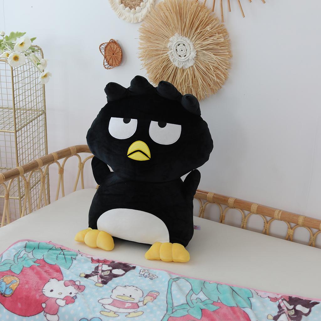 Non-Toxic Soft Cuddly Bad Badtz Maru Plush Toy Kawaii Stuffed Animal Black Penguin Plushies Throw Pillow Japanese Style Doll Xmas Gifts