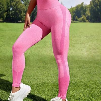 Zökkenőmentes Sport Fitness Jóga nadrágok Női Magas derekú Push Up Női Leggings Nadrágok Slim Fit Gyakorló Futó Kocogónadrágok 30685
