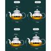 Bollitore da tè in vetro riscaldabile, Teiera in vetro borosilicato adatta per piano cottura e microonde con infusore in vetro rimovibile per tè sfuso