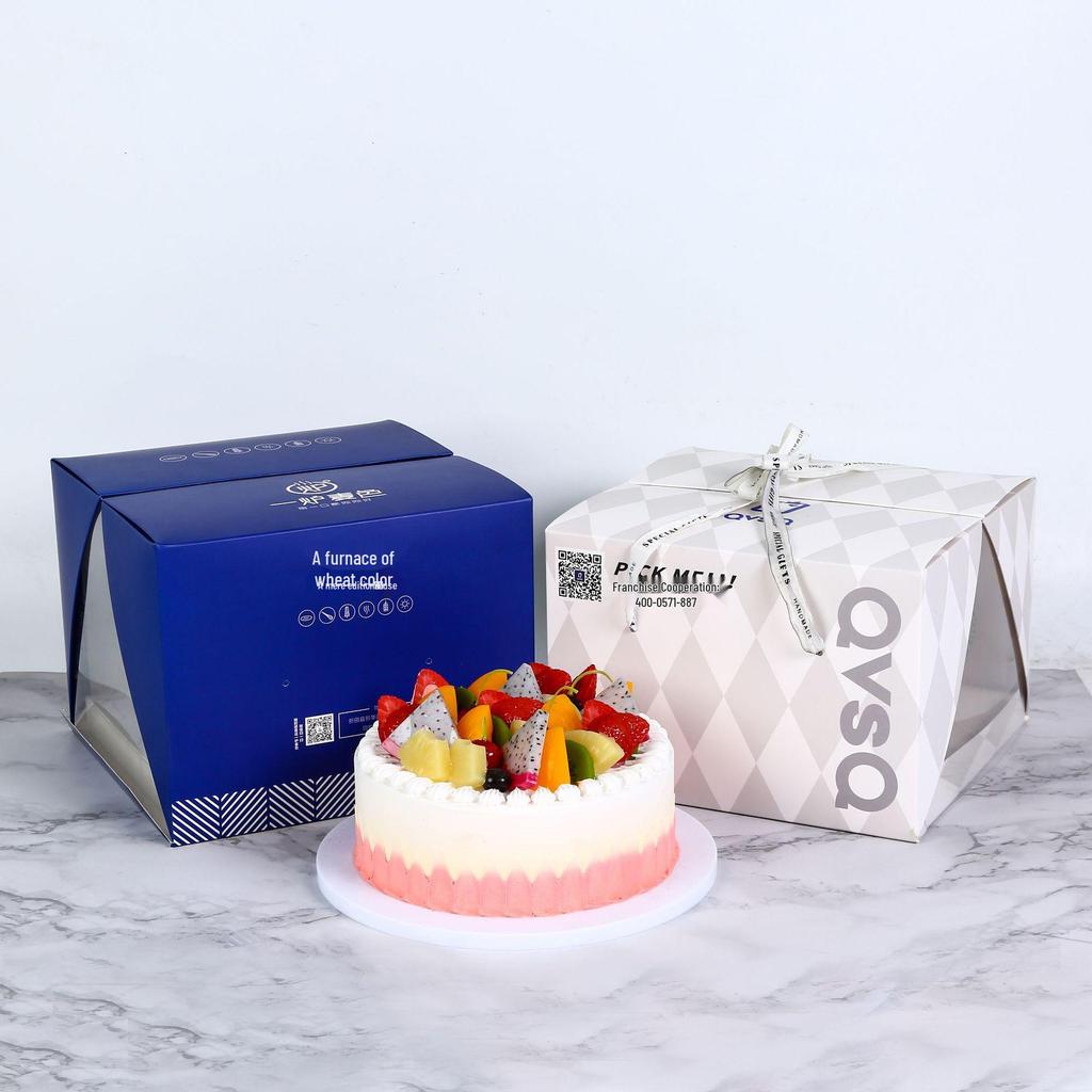 Clear Handheld Cake Box - Premium Custom 6/8 Inch Tall Windowed Birthday Cake Carrier
