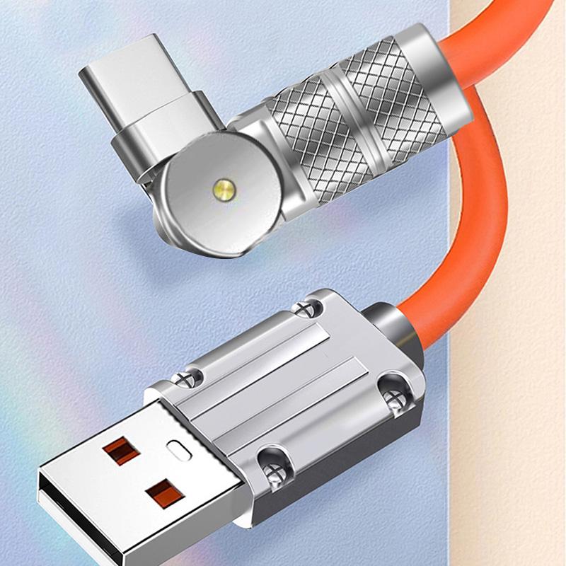 120W 6A Super Fast Charging USB To iOS Liquid Silicone Cable For Apple iPhone 14/13/12/11 Pro Max/XS/XR iPad Data Line USB Cable