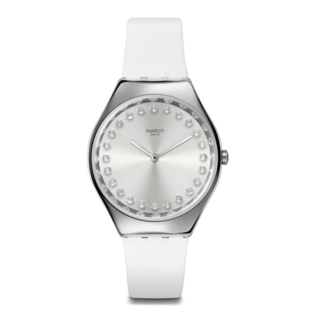 Swatch BRIGHT BLAZE Holiday Collection SYXS143 Women's Watch, White