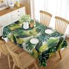 Tropical Palm Leaf Rectangular Waterproof Tablecloth for Holiday Party Wedding Kitchen Dining Table Decor