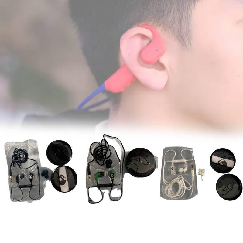 Skull Head Wired In Ear Headphones In Line Control Gaming Simple Plug Straight