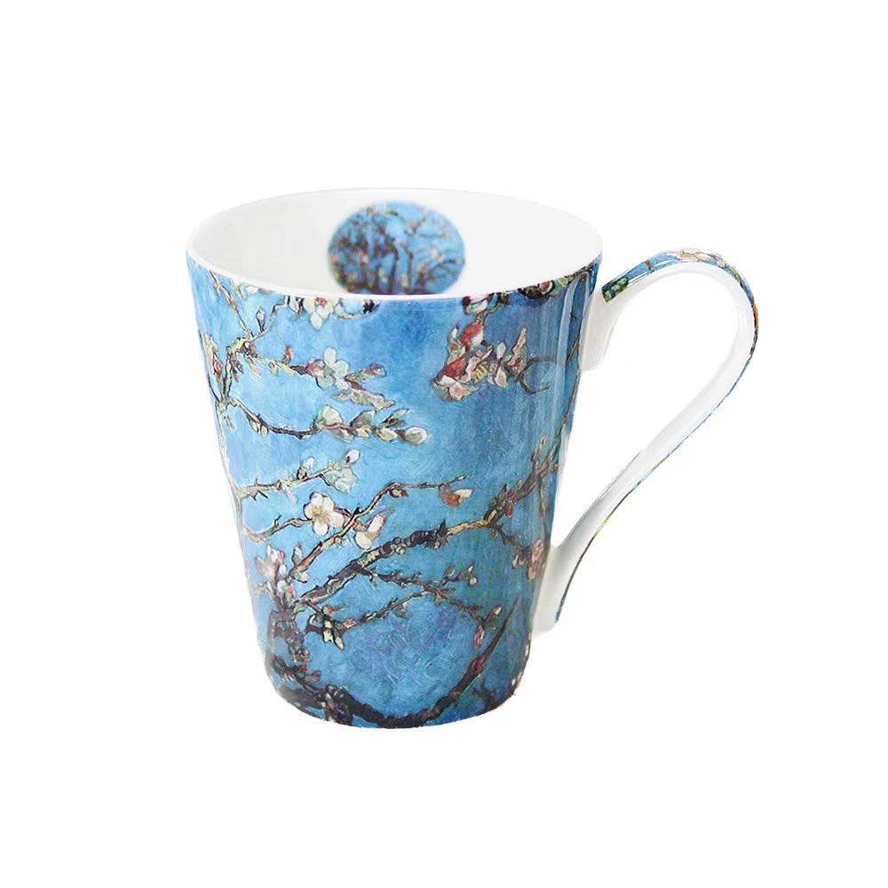 Van Gogh Monet Šálek na kávu Evropský styl Malý luxusní hrnek Keramický kancelářský šálek Dárek Suvenýr