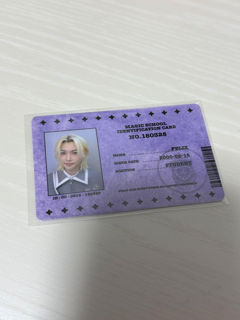 

[USED] straykids felix fanmi stayzone student ID