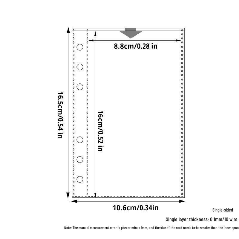 A6 6-Hole Loose-Leaf Transparent Album Pages, 1/3/Single Grid, for Polaroid, Bills, Small Cards.