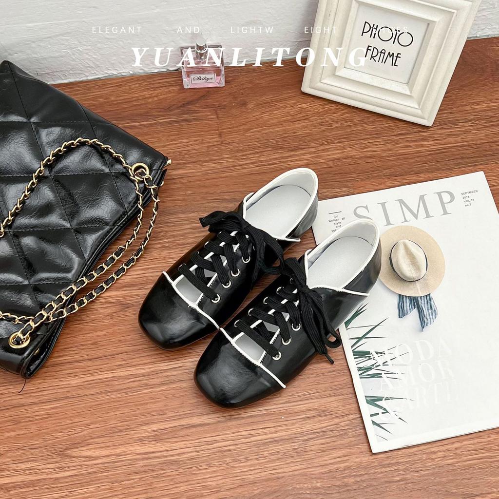 Yuanlitong spring and summer new casual women's shoes 2025 Korean version of denim sports shoes retro fashionable outer light mouth board shoes