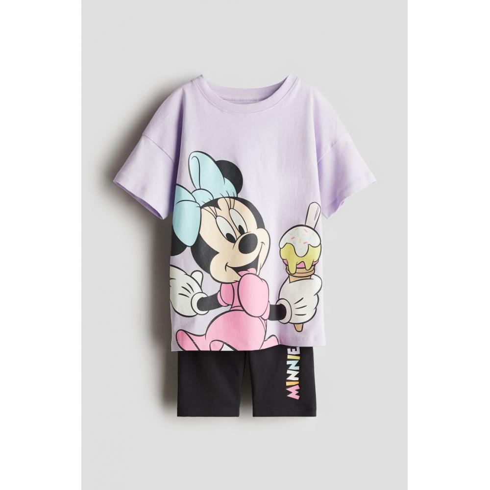 

Детская одежда HM Print, комплект из 2 предметов, нежно-фиолетовый, Минни Маус