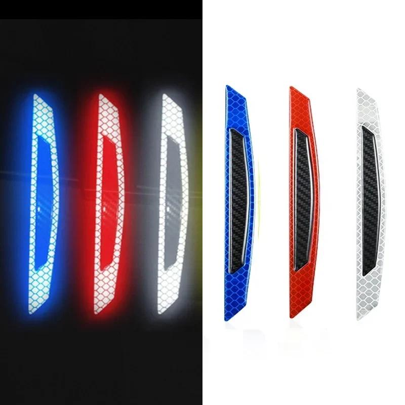 4 ks/sada 5D samolepek a obtisků z uhlíkových vláken Auto reflexní proužek Varování Stylingové lišty Vnější díly