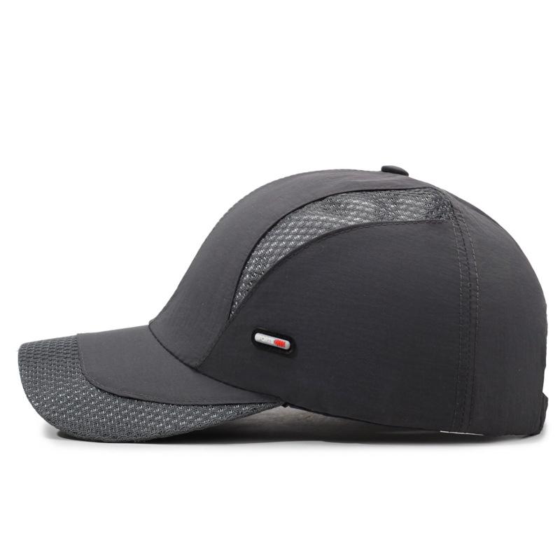 Unisex Quick-Drying Mesh Duckbill Hat - Korean Style Sun Protection Baseball Cap for Outdoor Sports