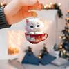 Car Rearview Mirror 2d Cat Hanging Pendant  Animal Shape Ornaments Backpack Accessories Cretive Adorns Decorative Decor for Car