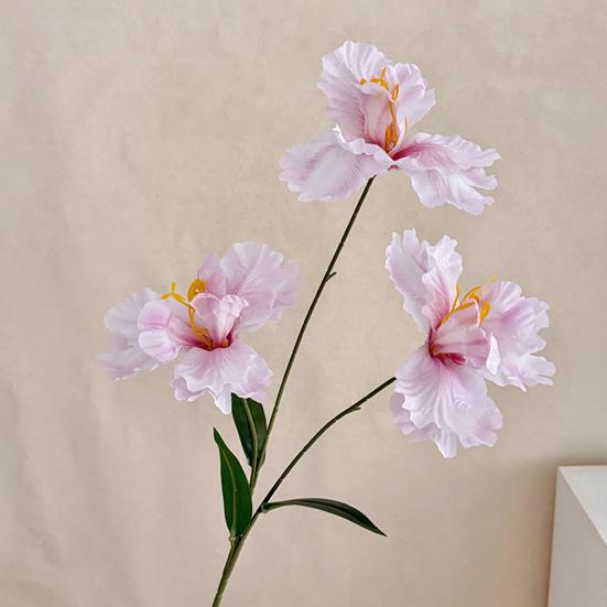 Iris Artificial Flower Realistic Faux Iris Flowers 33" Soft Fabric Indoor Outdoor Decor for Wedding Bridal Bouquets