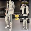 Herren Trendy Stehkragen Jacke & Hoodie Sportbekleidungsset für Frühling/Herbst
