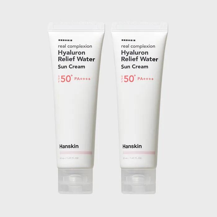 Real Complexion Hyaluronic Relief Water Sun Cream 50ml x 2