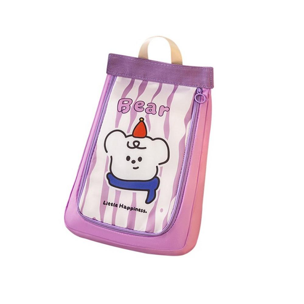 Cartoon Animal Double Layer Shoe Bag Thickened Shoes Organizer Portable Shoe Storage Bag Travel фиолетовый