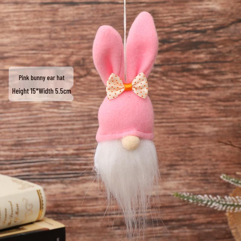 Qiao Ding Creative Easter Bunny Pendant Ornament Faceless Doll