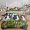 3D Guinea Pig Duvet Cover King Queen Lovely Hamster Bedding Set For Kids Boy Girl Animal Pet Mouse 2/3pcs Polyester Quilt Cover