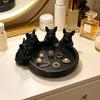 3D Printed Dog Figurine Cute Animal Statue Creative Art Ornament for Bookshelf Mantel Stylish Jewelry Organizer