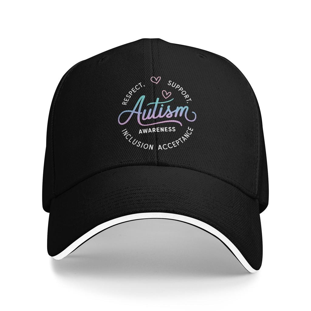 Autism Awareness Respect Love Support Merch Unisex Women Baseball Caps Trucker Hat Retro Daily Headwear Adjustable Snapback Hat