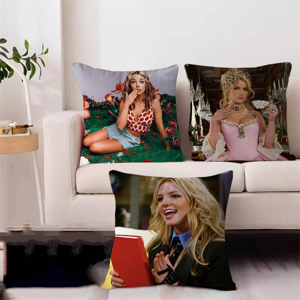 Singer B-Britney-Spears Personalized Picture Text Home Decorative Pillows Household Gifts 45x45cm