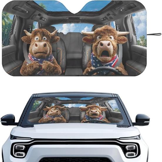 Fashion Cat Car Window Shades Foldable Car Windshield Sunshades Automotive Windshield Sunshades Keep Cool UV Rays Protection for Most Sedan Truck Van