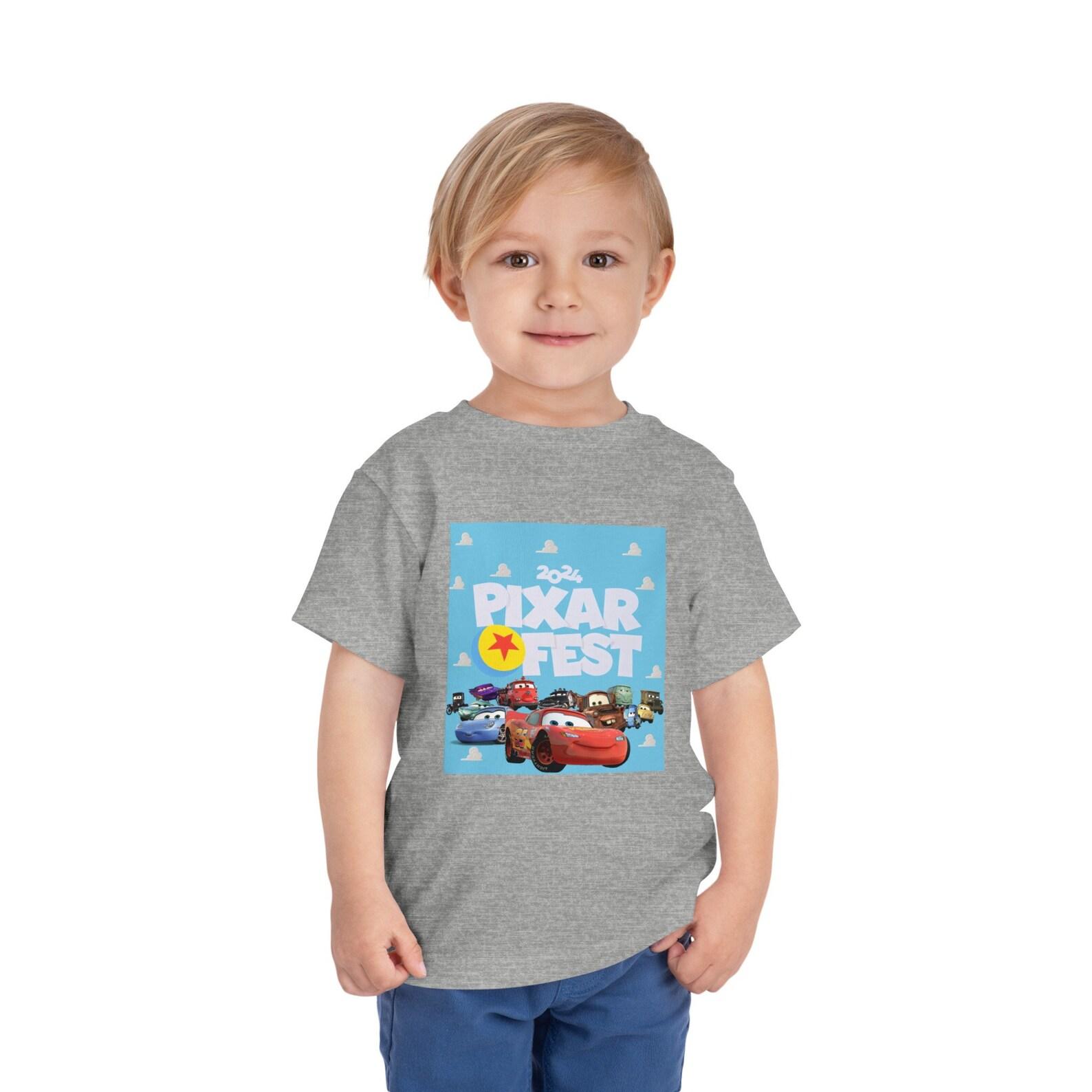 Kids Pixar Fest 2024 Lightning McQueen Shirt Movie Trip Vacation Holiday Family Trip Unisex T-Shirt Gift Disneyland Disney World 100