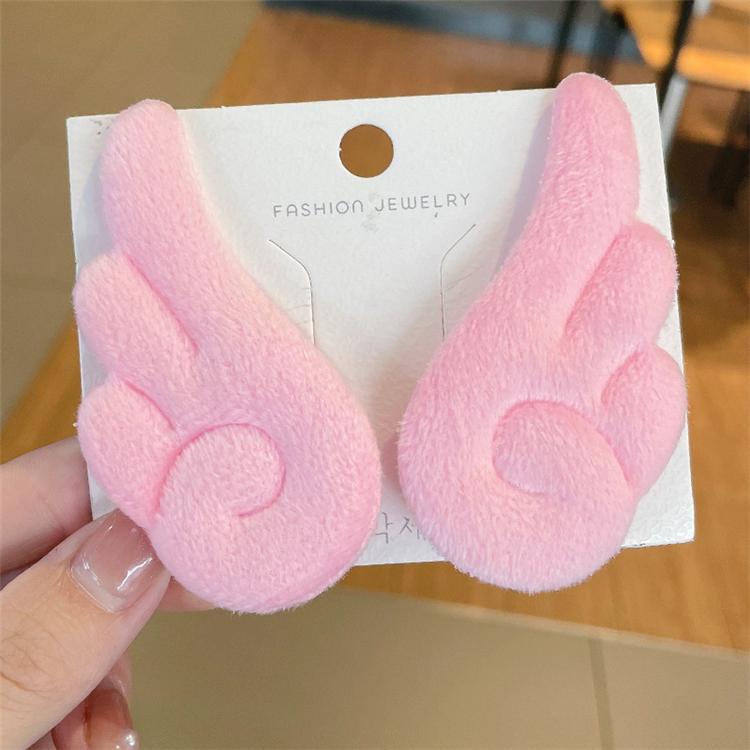 Angel Wing Hair Clips Set Girls Kids Accessories Cartoon Cute Plush Pins Hair Clips Headwear Hairpin