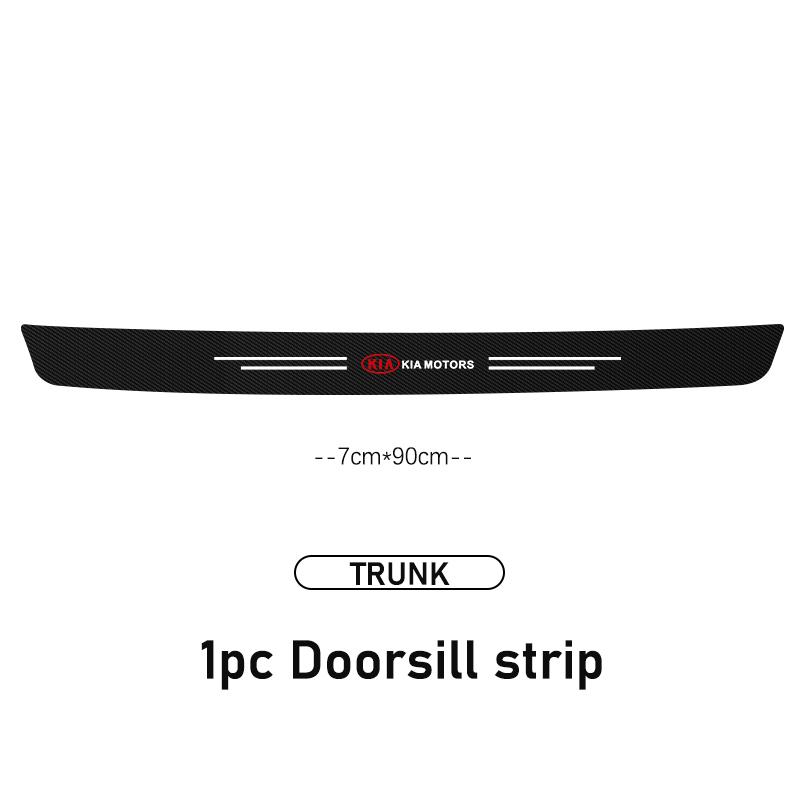 ACD5 For KIA Car Door Sill Protector Carbon Fiber Threshold Stickers Cerato Soul Venga Forte Spectra Sedona Niro Cadenza