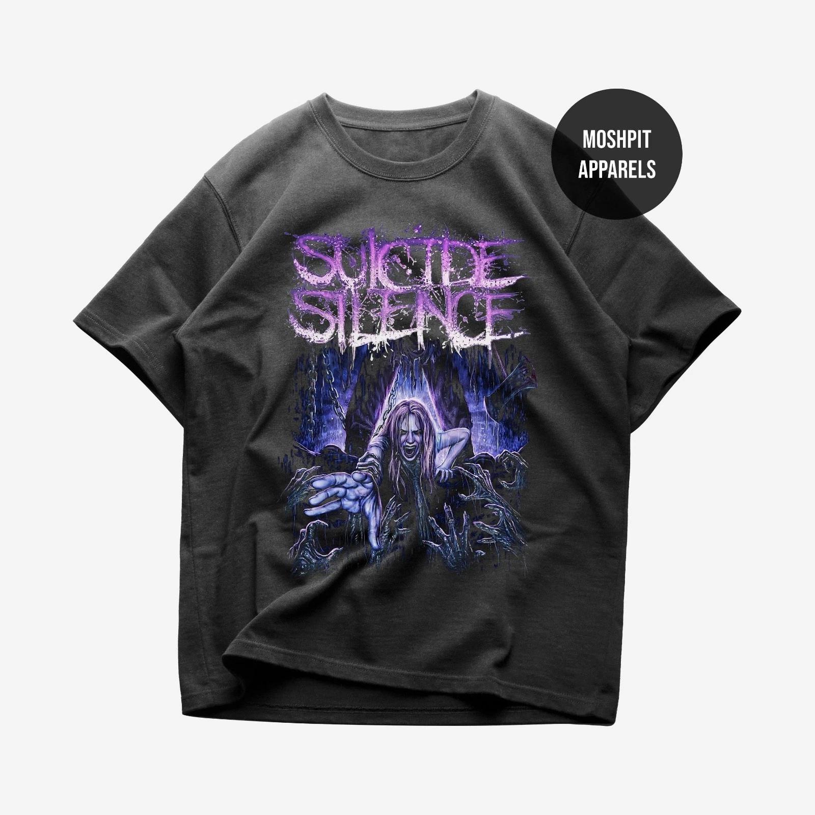 Винтажная футболка Suicide Silence You Only Live Once Мерч метал-группы Графическая Унисекс 2XL