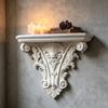 Vintage European Flower Scroll Carving Wall Bracket Wall Hanging Floating Rack Decorative Display Stand