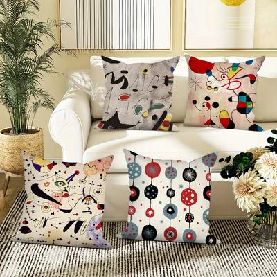Poszewka na poduszkę malarstwo artystyczne Joan Miro Kwadratowa poduszka Sypialnia Sofa Wypoczynek Komfort Poduszka Samochód Salon Dekoracja domu 40X40