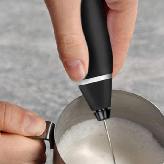 Elektrisk melkeskummer USB-oppladbar håndholdt skummaskin for kaffe latte rustfritt stål eggvisp for malingspulver