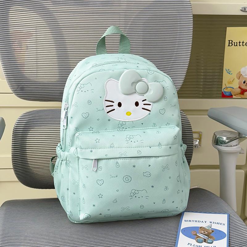 Schoolbag Milk Fufu Clear Light Blue Cute Cat Schoolbag Cute Little Fairy Summer Shopping Eye-catching Small Backpack