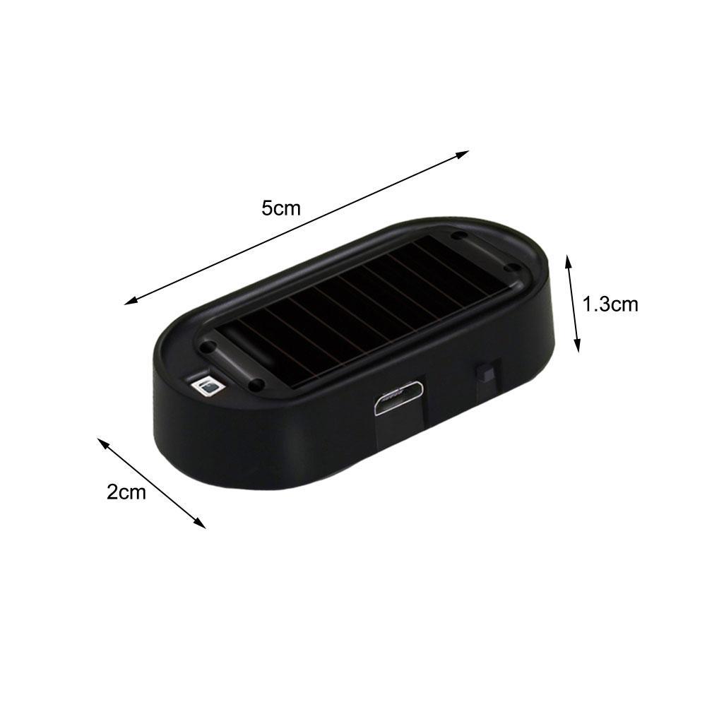 Car Fake Security Light Solar Powered Simulated Dummy Alarm Wireless Warning Anti-Theft Caution LED Lamp Flashing Imitation New