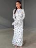 Slim Fit Floral Ruffle Dress - Gentle Spring 2025 Collection
