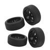4pcs RC Tires Wheels Rims Sets 12mm Hex Wheels Rims Rubber Tires Width 26mm for 110 RC Racing Car