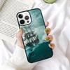 Old Ship in Sea Moon Night Celular Mobile Phone Cases For iPhone 17 Air 16e 15 14 12 13 11 Pro MAX Plus Coque Fundas