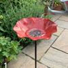 Handcrafted Metal Flower Stake Butterflies Feeder For Garden Decoration Doubles As Bees Watering Station And Bird Bath