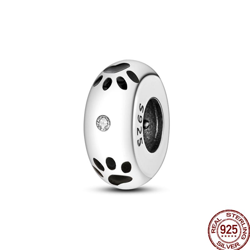 Shiny Zircon Round Beads Copper Pendant For 3Mm Original Bracelet Diy Jewelry Gift Birthday Anniversary