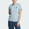 Adidas Change Through Graphic Tee Floral Print Sports Casual Short Sleeve T-Shirt Women Tops Blue IM4271