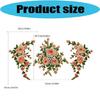 Flower Embroidered Applique Fade Resistant Sewing On Polyester Patches For Shirt Jackets Dress Cheongsam Decoration