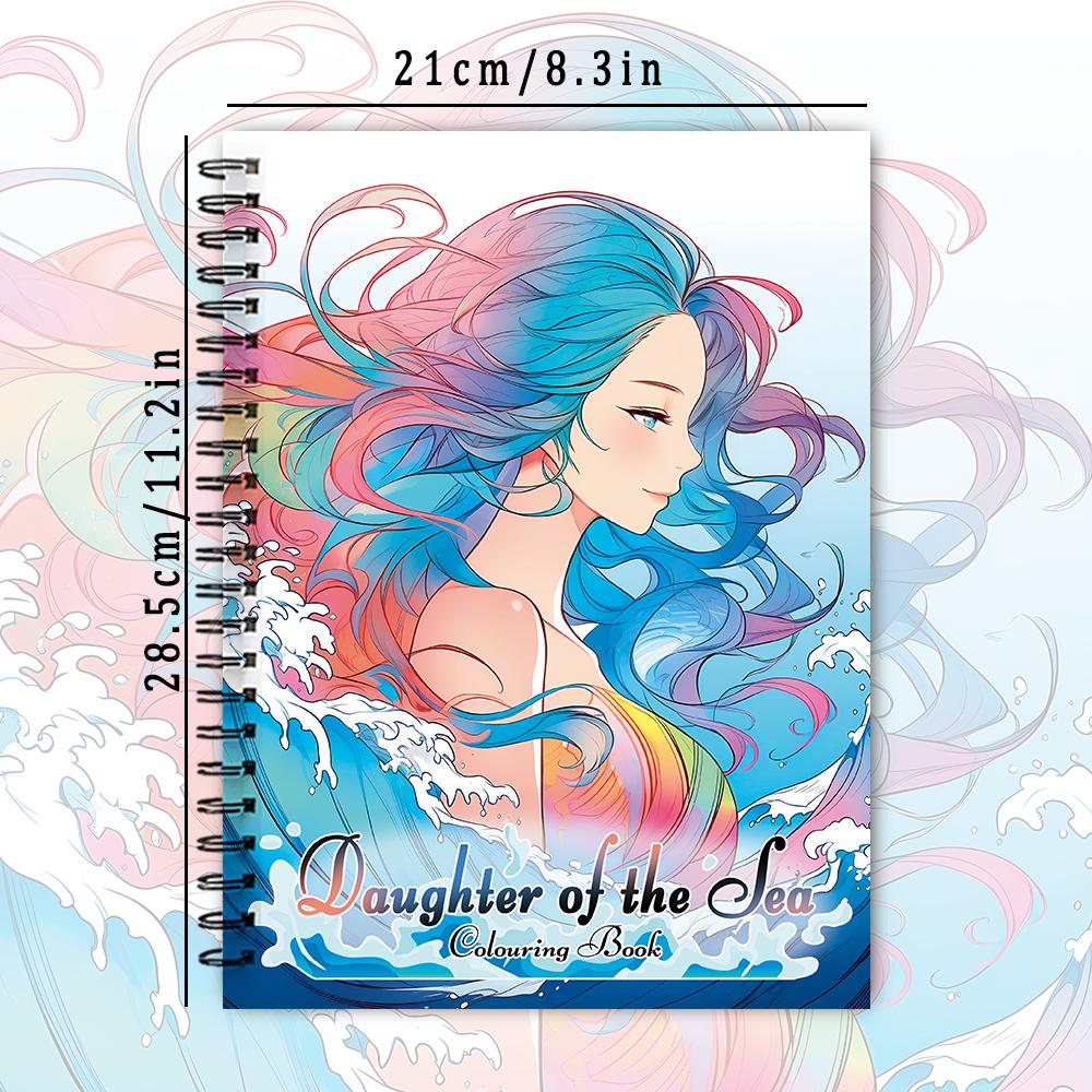 Spiral Coloring Book -30 Sheets Adult Coloring Book, 11.2 X 8.3 Inches, 100g Thick Paper, Drawing Book, Homecoming Holiday Gift