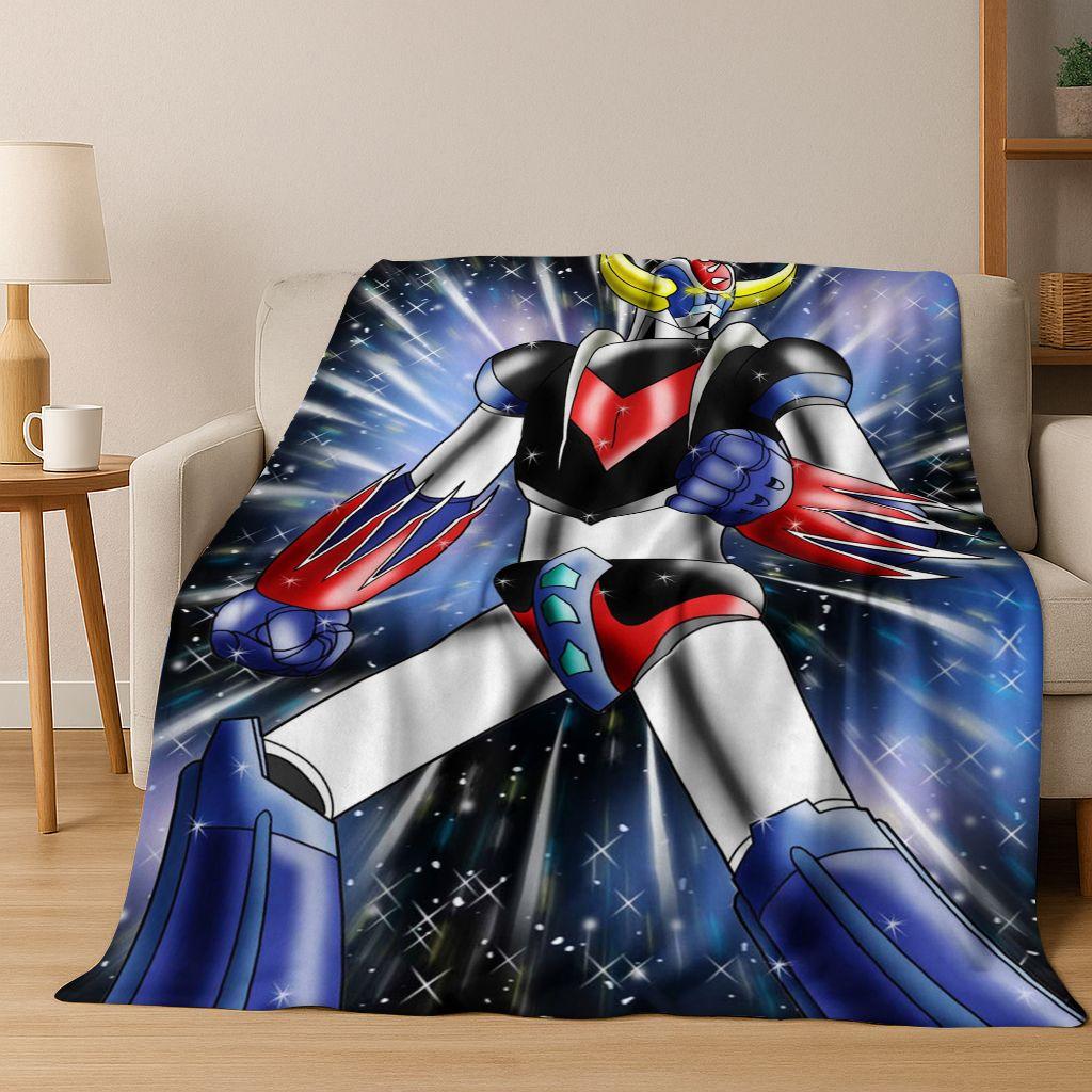 26 Style UFO Robot Grendizer U Cartoon Flannel Blanket,Cozy Soft Throw Blanket for Home Bedroom Bed Sofa Picnic Cover Gift Kid
