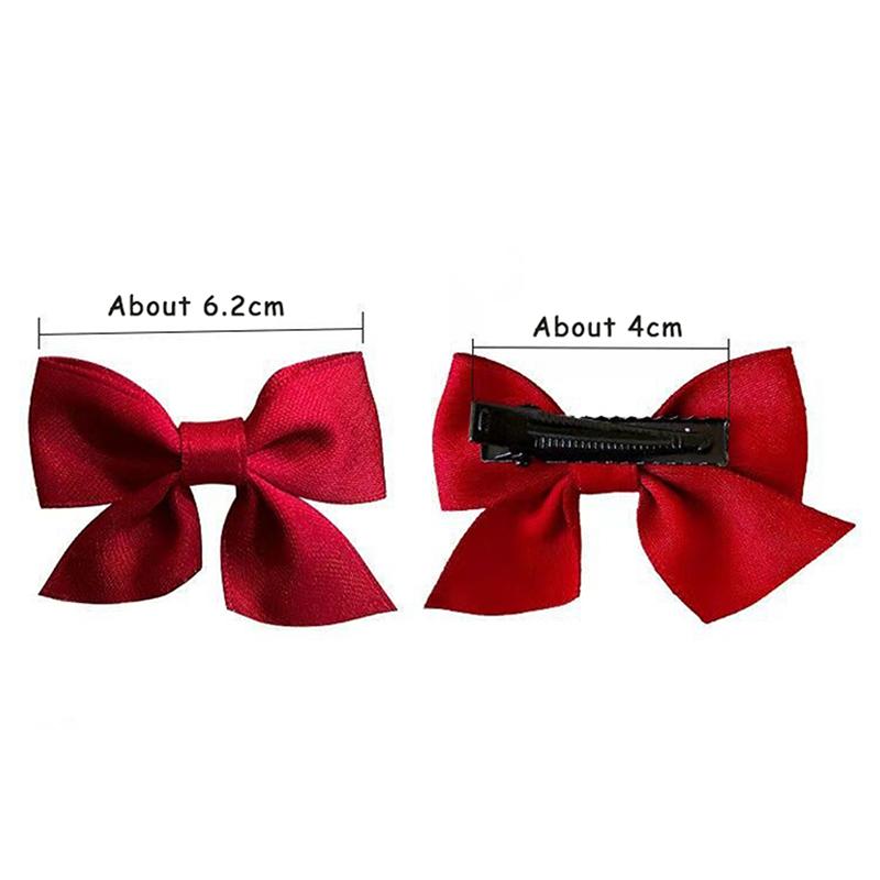 2Pairs Lovely Bow Headgear Sweet Little Girl Hair Accessories Summer Girls Net Red Baby Hairpins Children Hair Clips Gifts