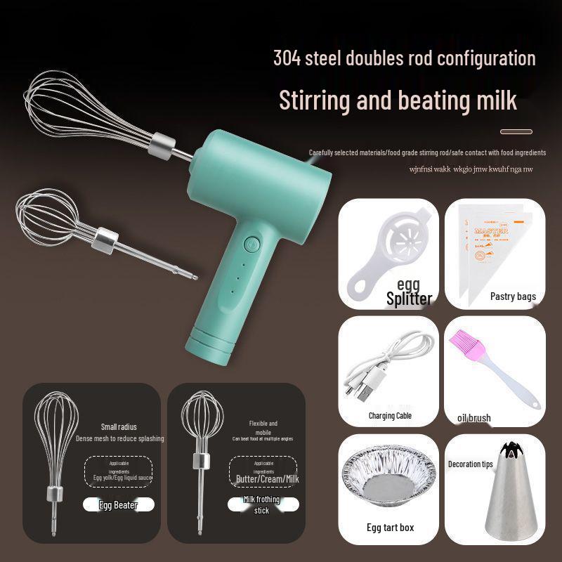 Wireless Automatic Egg Beater & Frother – Handheld Mixer for Cakes and Cream