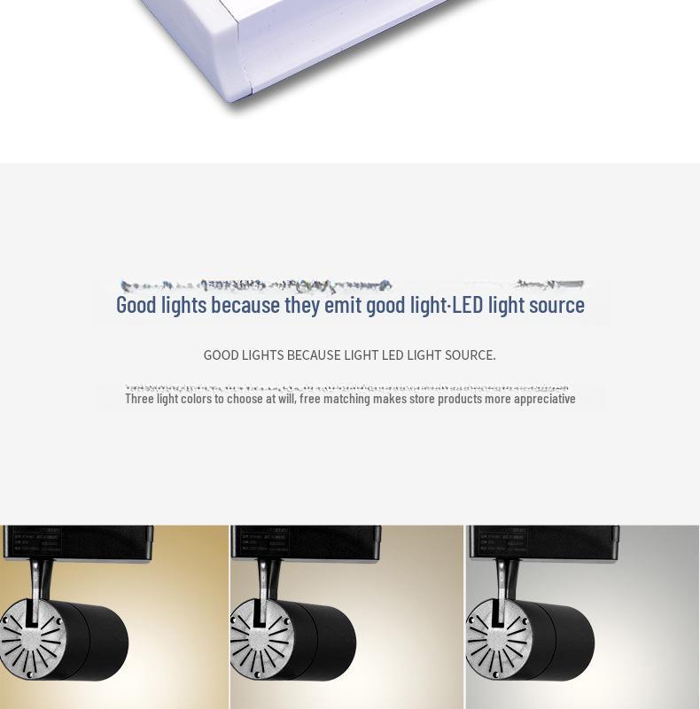 Adjustable COB Track Light: High Brightness 20W/30W LED for Retail and Display Shelves