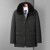Lambskin Cotton-Padded Jacket for Middle-Aged Men and Seniors